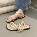 2025 new collection women's thong sandals - summer outdoor wear, flat roman sandals, one-strap flip-flops, women's footwear for export