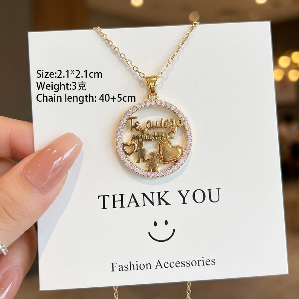 Mother's day bestseller: copper-plated zirconia heart necklace - women's luxury fashion, unique design, perfect holiday gift, choker jewelry