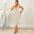 C5808 cross-border new arrival:  &  fashionable women's sexy bodycon v-neck rhinestone embellished camisole dress for us & european markets