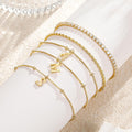 Bracelet does not fade women's summer single row full zirconium bracelet women's niche styleclassy pull-out bracelet casualeasiest for match bracelet