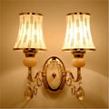 Wall lamp led bedside lamp bedroom room wall lamp glass high-end crystal wall lamp european yunlai