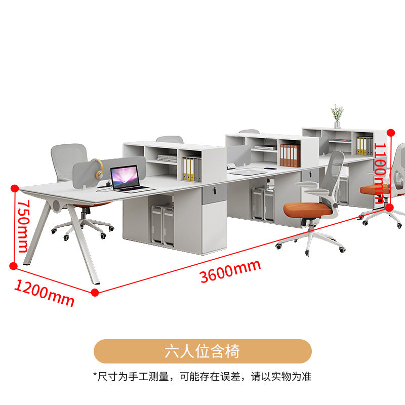 Saint li office desk and chair set - minimalist office table, staff desk, executive desk, high cabinet, workstation, booth desk