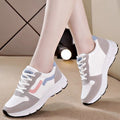 Women's new spring/autumn leather sneakers, korean style versatile white shoes for female students, flat casual shoes with soft soles, running shoes