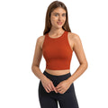 Super factory oem odm quality assurance pull up round neck tie chest pad yoga vest nude high elastic tops