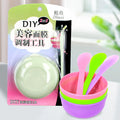 Zhiwei facial mask beauty tool two-in-one mask bowl suit mask stick plastic bowl facial makeup application factory