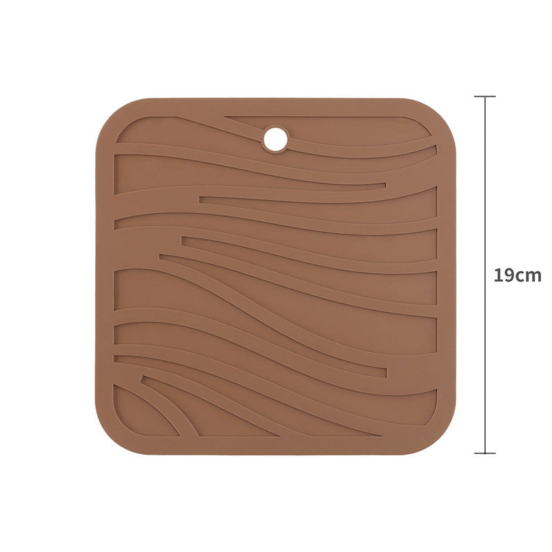 Cross-border supply of round silicone thermal insulation pads, printing custom household anti-scalding and non-slip pot pads, tableware, silicone thermal insulation pads