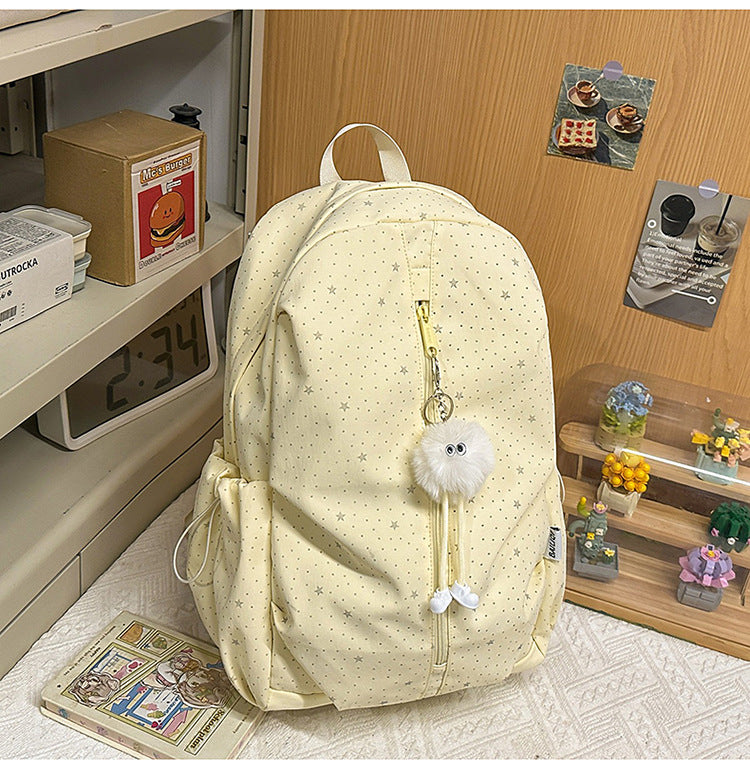 2026 spring new arrival: stylish and sweet starry school backpack for students - perfect for middle and high school, casual daypack