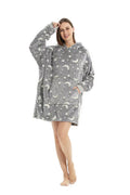 glow-in-the-dark pajamas, lazy person's light-up hooded pajamas, fluorescent robe, double-sided fleece warm loungewear