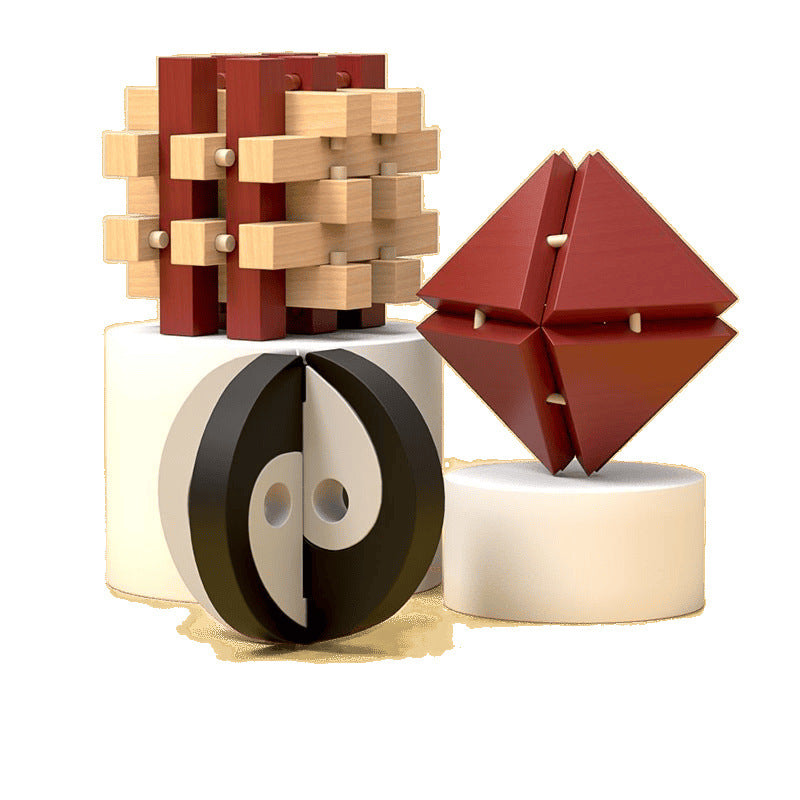 Luban Lock Kindergarten 3 to 6 years old Luban Lock 6 to 12 years old Primary school students full set of brain burning 61 children's puzzle class 6