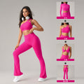 fashion tight butt lifting fitness yoga pants zipper long sleevesjacket push-up sports bra yoga suit