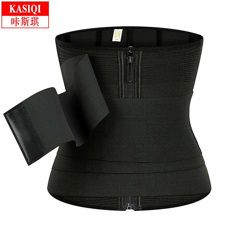 Detachable strap tight waistband abdominal belt sports shaping zipper waist clip waist support belt body shaping garment for women