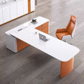 Painted white boss desk executive desk president desk fashion desk casual desk modern supervisor manager desk combination
