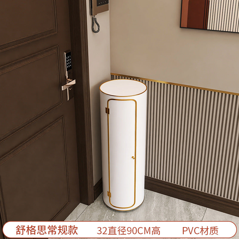 Rotating shoe cabinet household door 2025 new entry entrance entrance steel round multi-layer disinfection shoe rack