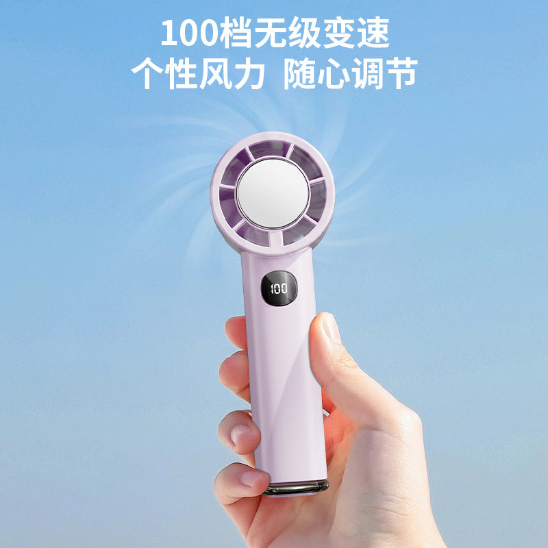 new arrival high-speed cooling fan outdoor portable handheld high wind power digital display turbine fan factory wholesale