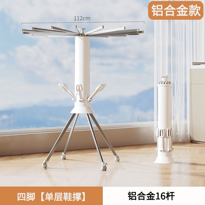Octopus clothes drying rack, floor-standing, installation-free, foldable balcony, for home, eight-clawed clothes drying rack, indoor clothes drying artifact