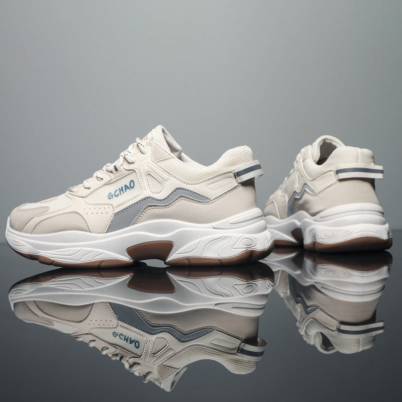 Men's spring breathable 2025 new trendy versatile anti-odor lightweight mesh athletic casual white sneakers fashion shoes