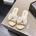 Women's summer new arrival: chic bow-tie slides - stylish and perfect for home, vacation, beach, and poolside