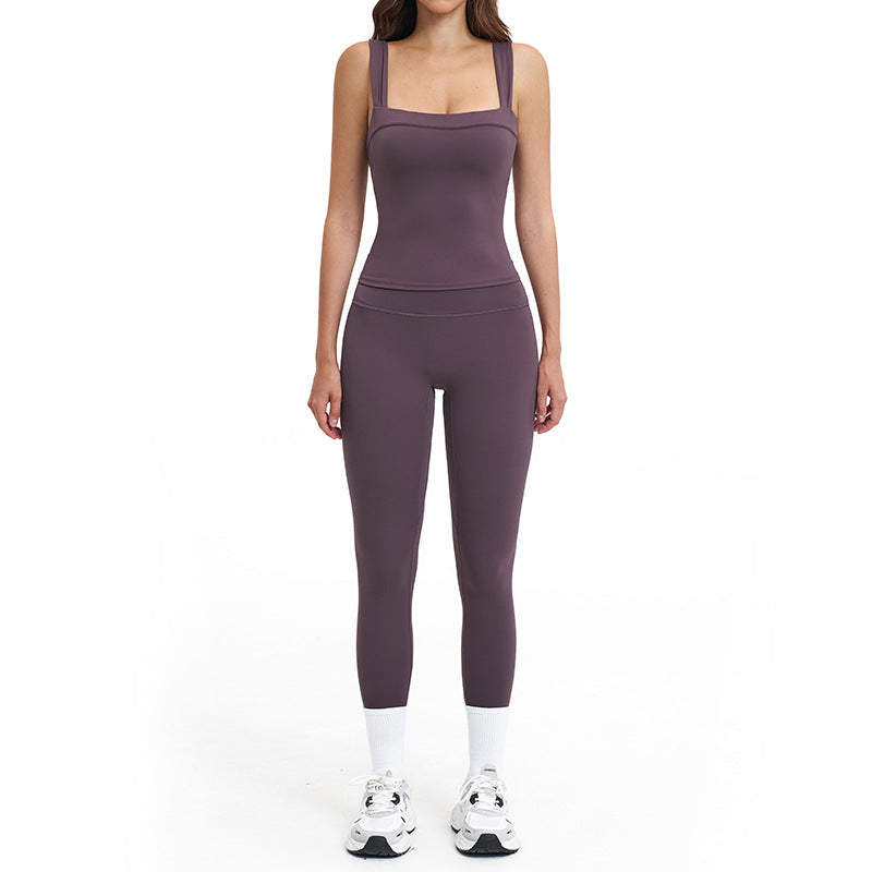 brushed new arrival yoga suit silmslimming look quick-drying fitness clothes outdoor running sports suit for women 4520
