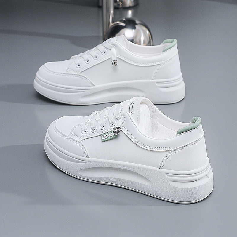 New spring/autumn women's chunky sole white sneakers - versatile women's athletic casual shoes, slip-on loafers