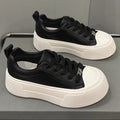 Campus style 2026 spring new arrivaleasiest for matchthick soletrendy casual women's shoesfashionflatstie backwhite shoestrendy