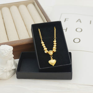 Love necklace, fashion copper necklace, gold pendant necklace, women's daily necessities friends jewelry gifts party