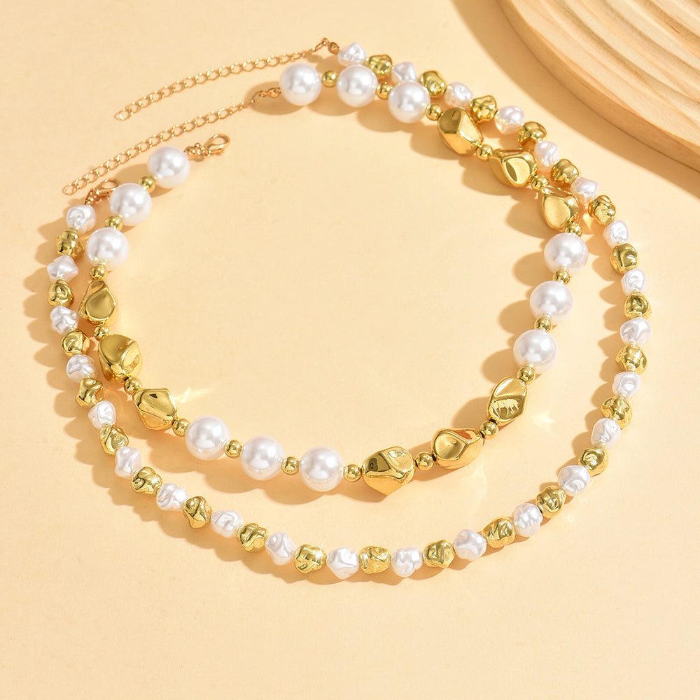Wholesale vintage faux pearl necklaces - european & american style, statement pieces, niche design, accessible luxury accessories, high-end women's autumn/winter sweater chains