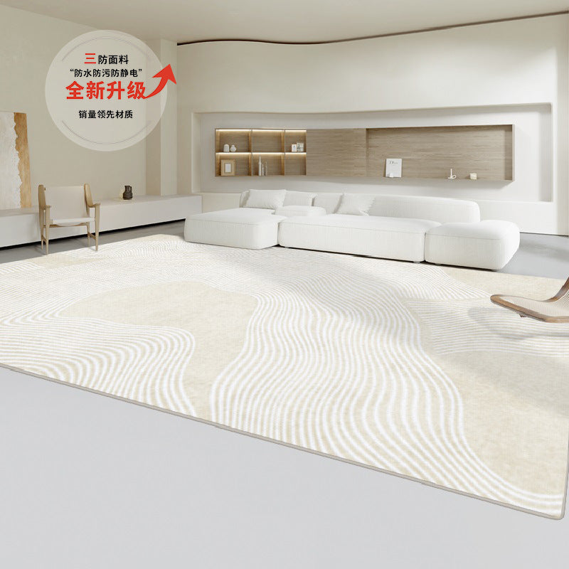 Living room carpet cream style classyaccessible luxurycasual sofa coffee table blanket for home no-wash large area full floor mat