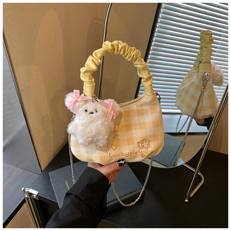 Cross-border niche design high-end bag women's 2025 new retro shoulder messenger bag versatile hand carry armpit bag