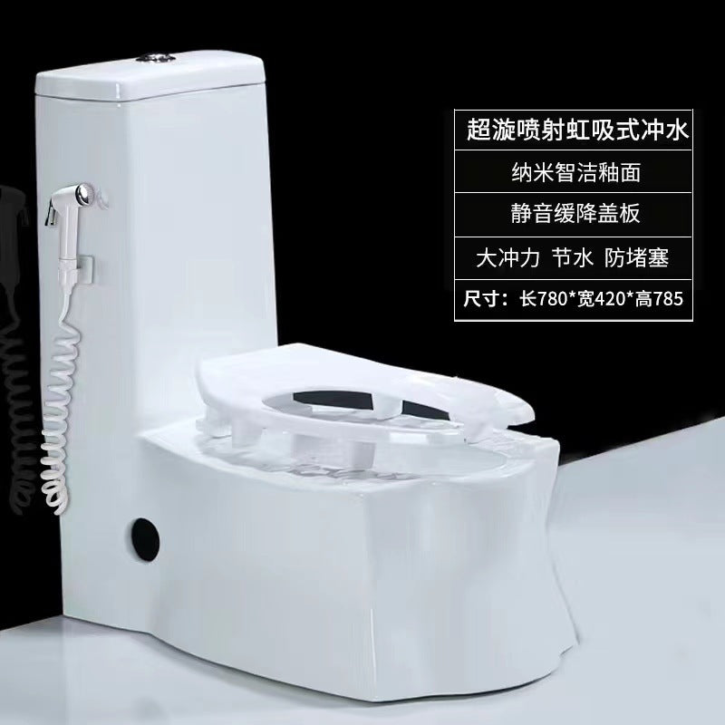 Squatting and sitting dual-purpose toilet siphon can squat or sit, large diameter, large impact, deodorizing filter, anti-clogging, dual-purpose toilet ceramic