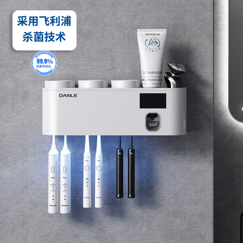 UV toothbrush sterilizer Smart sterilization cup Brushing cup holder Wall-mounted electric mouthwash cup rack