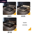 Italian normcore bedroom for home large bed ear bed gray fabric double bed casual soft bag light luxury large bed wedding bed