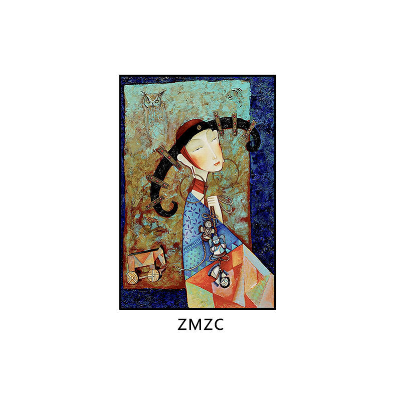 Ethnic minority decorative painting Inner Mongolia element oil painting Yunnan style B & B hotel box hanging painting bedroom living room