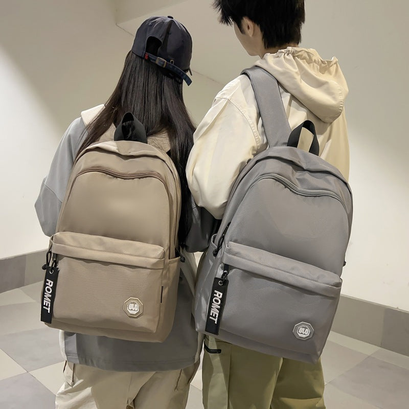 Men's college student fashionable minimalist large capacity backpack, women's high school student outdoor travel bag, laptop backpack