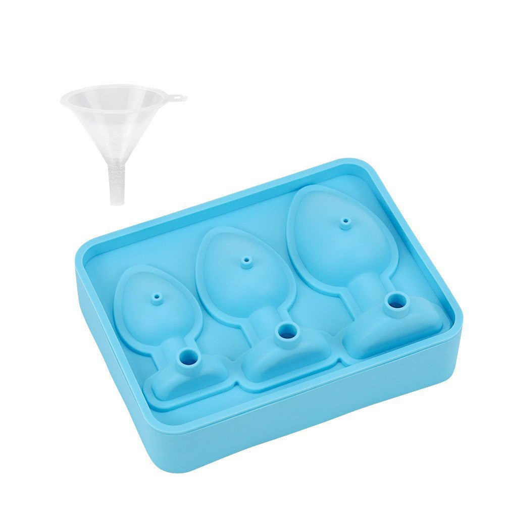 Creative Silicone Ice Lattice Mold Party Whiskey Spoof Styling Film Household Food Grade Ice Film with Funnel