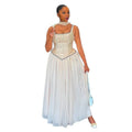 European and american women's clothing  summer new sweet and fresh u-neck high-waisted slimming a-line maxi dress
