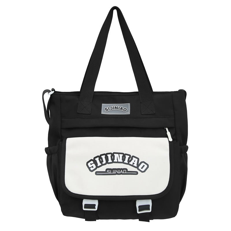 New primary school student handbag, middle school student schoolbag two-piece set, lightweight and large-capacity backpack for grades 1-9