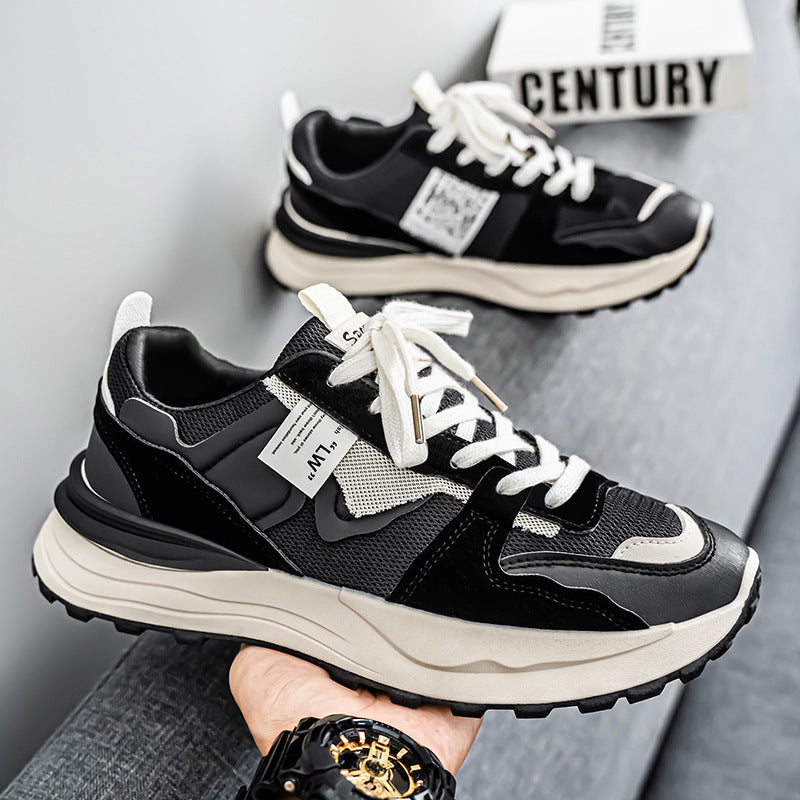 Popular men's shoes winter2025new arrivalmen breathable sports casualeasiest for matchthick solewaffle dad trendy shoes