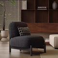 Cream style solid wood sofa chair normcore cashmere lazy lounge chair japanese style small apartment casual sofa seat