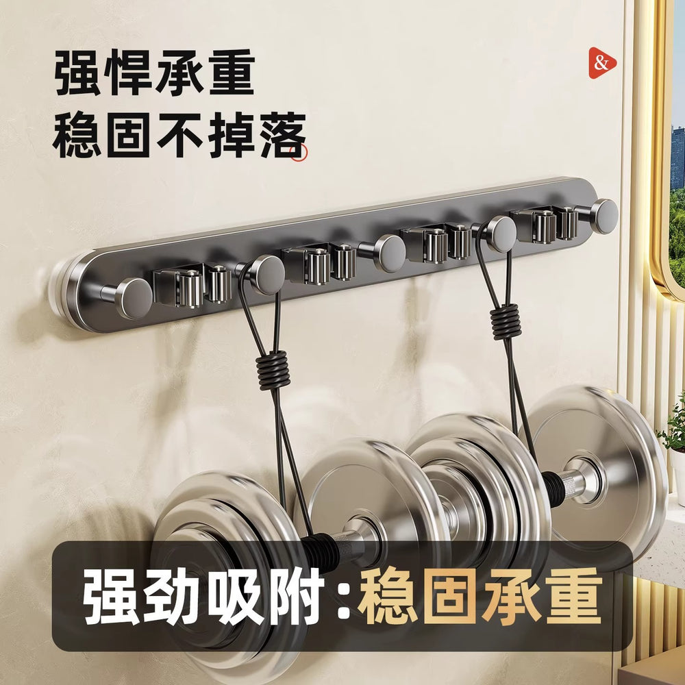 Suction cup mop wall hanging clip bathroom punch-free mop clip hanging broom mop hook fixed rack storage handy gadget