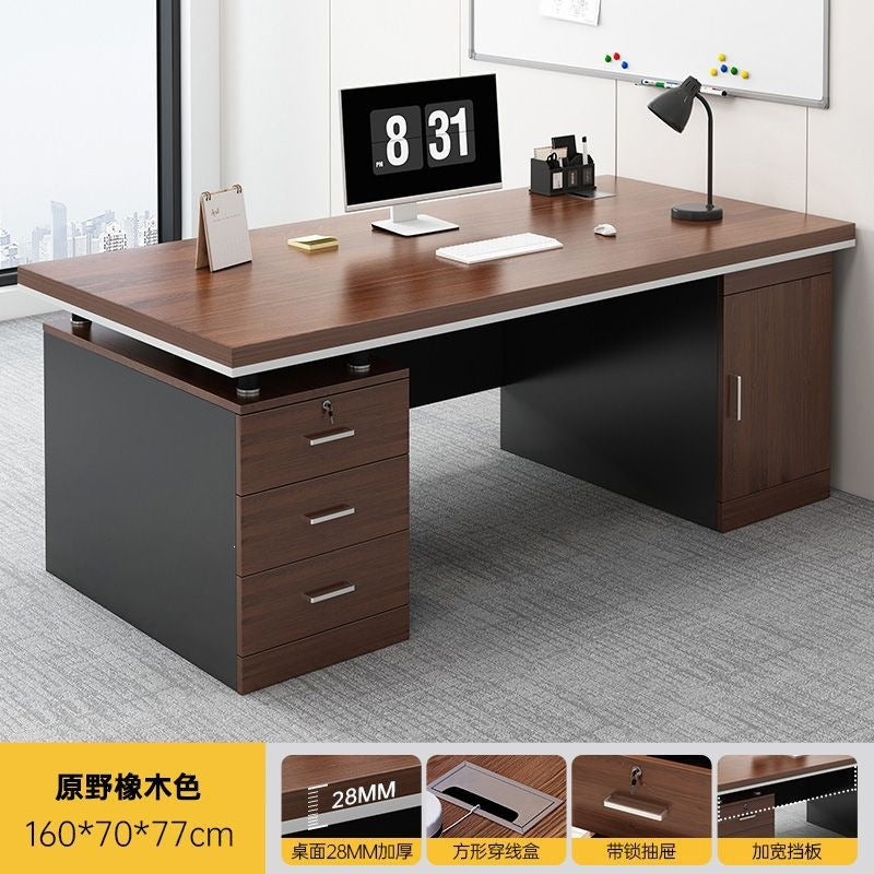 Office desk - minimalist modern design, suitable for employees, home use, students, and renters. bedroom desktop computer desk, freestanding