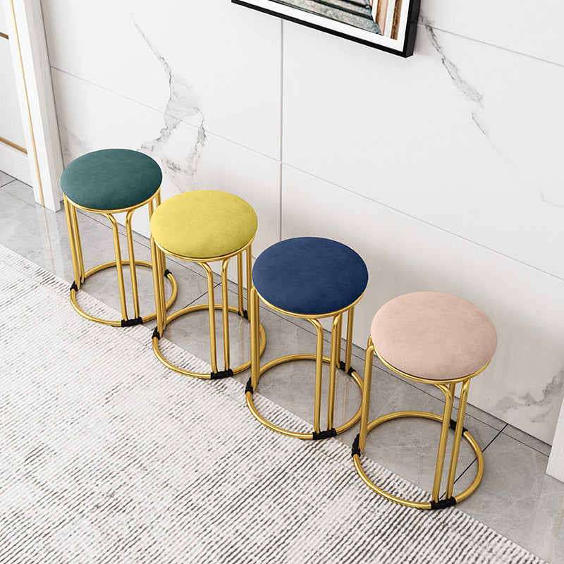 Round stool for home modern casual dining table high stool plastic stackable chair accessible luxury dining chair spare small round stool