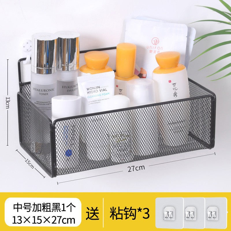No-drill wall shelf, bedside storage, dorm room hanging basket, bedroom essentials, wall-mounted organizer, perfect for rentals