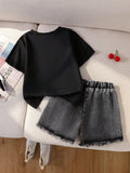 Kids clothing cross-border exclusive iexport fashionnew arrival children summer short-sleeved topsjeans