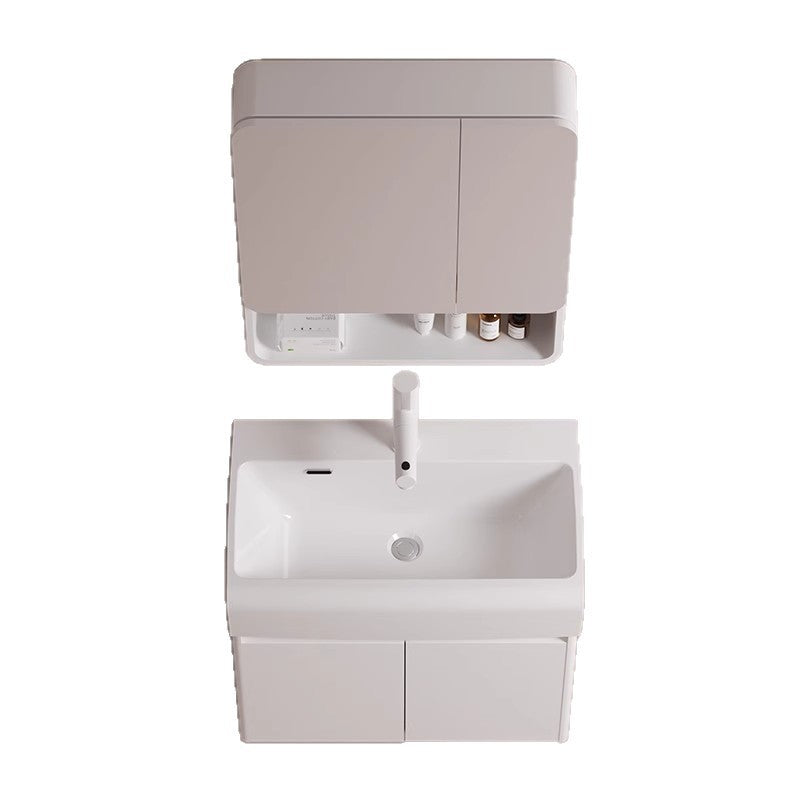 Small apartment circular arc bathroom cabinet deepened wash basin space honeycomb aluminum washbasin cabinet combined toilet washbasin