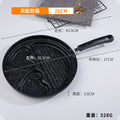 medical stone four-hole frying pan for home breakfast omelette pan egg burger frying pan factory direct supply wholesale