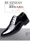 Glossy patent leather men's dress shoes - korean style business pointed toe formal casual british style men's shoes - wedding plus size men's shoes