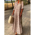 Export fashion women's clothing cross-border  summer new arrivalretro stand collar plus sizefashionloosedresslong