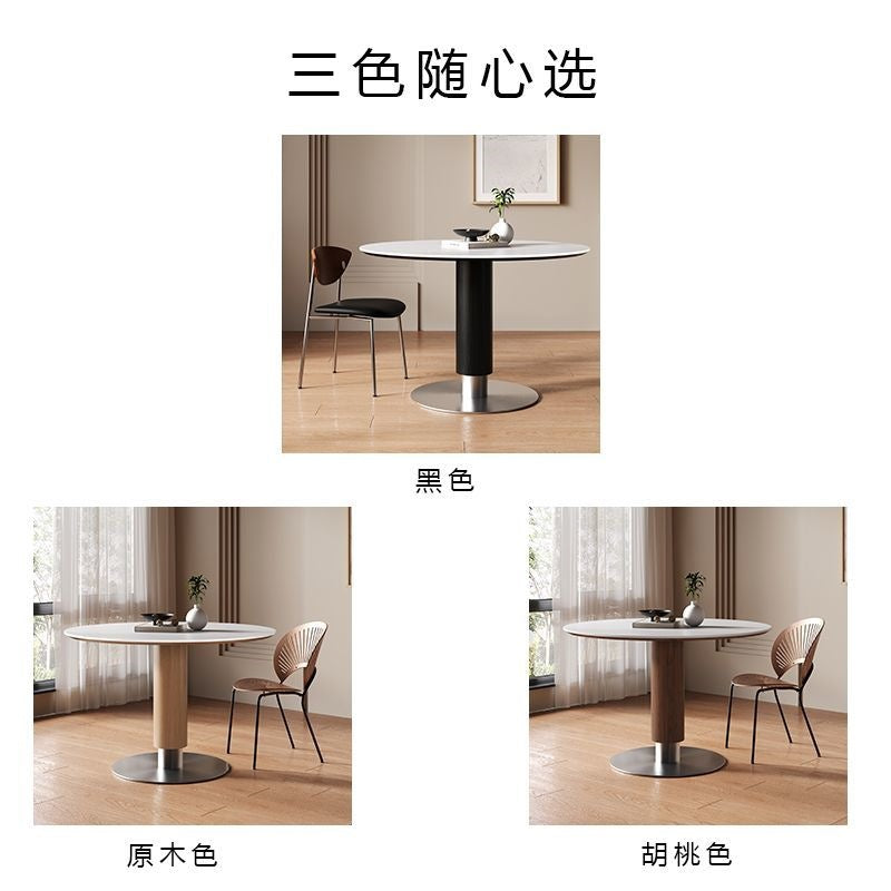 For homesmall apartment restaurant modern casual solid wood dining table via round table medieval travertine slate dining table and chair combination