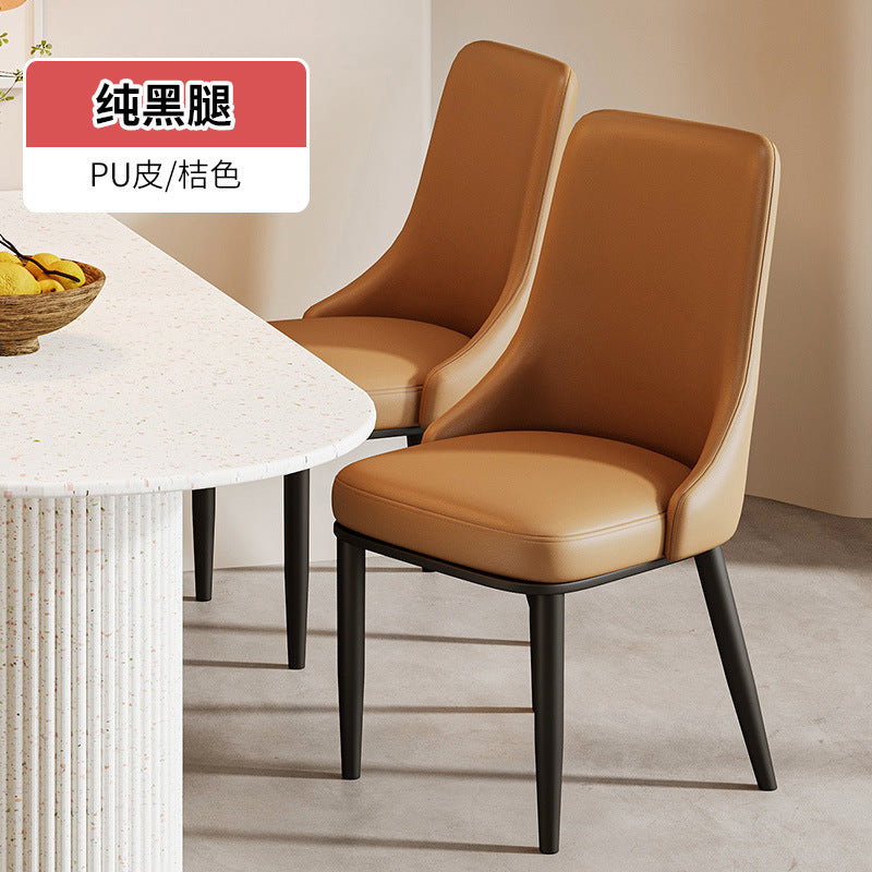 Dining chair household modern simple restaurant back chair small apartment dining table chair Nordic light luxury leisure hotel chair forest