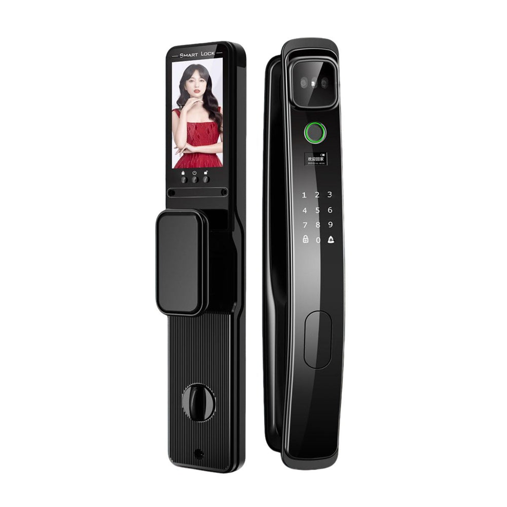 Fully automatic fingerprint lock face recognition smart door lock password lock for home anti-theft door visual cat eye digital door lock